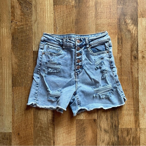 Vanilla Star Distressed Denim Shorts - Picture 1 of 6
